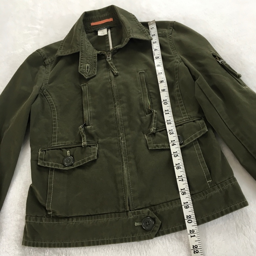 J Crew Military Green Blazer Jacket 100% Cotton XS - Picture 8 of 8